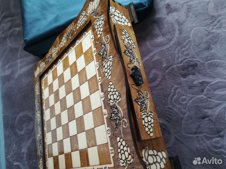 Шахматы нарды шашки 3в1 ручной работы