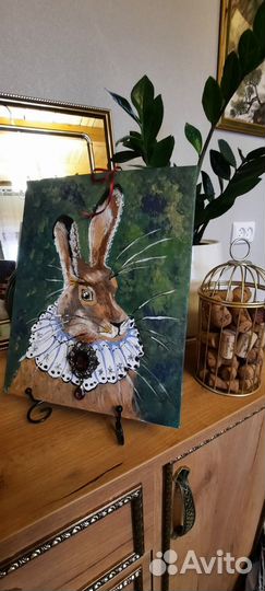 Картина акрил кролик принц
