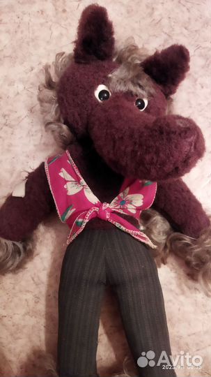 Мягкая игрушка Волк времён СССР