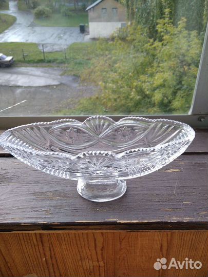 Ваза для фруктов хрусталь