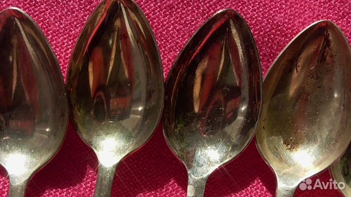 Ложки серебряные с эмалью чайные СССР