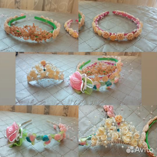 Ободки, заколка для волос, маски для лица, колье
