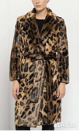 Шуба леопардовая осень-зима Seventy H&M