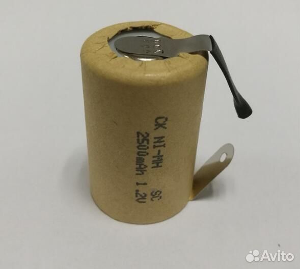 Ni-MH перезаряжаемый аккумулятор с выводами SC 1,2