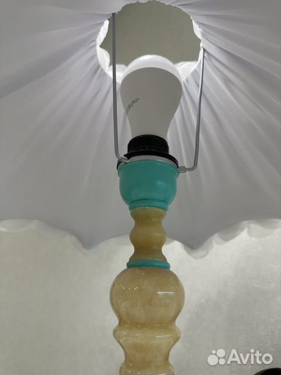 Лампа настольная с абажуром бу