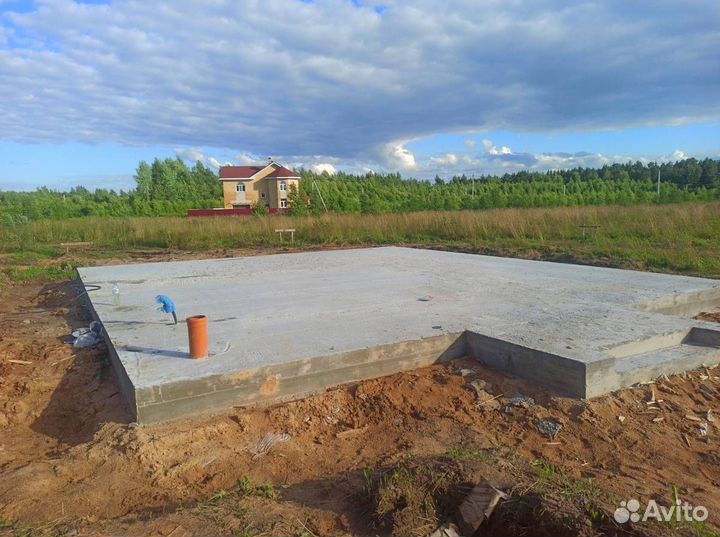 Фундамент монолитная плита