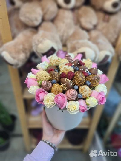 Букет, клубника в шоколаде