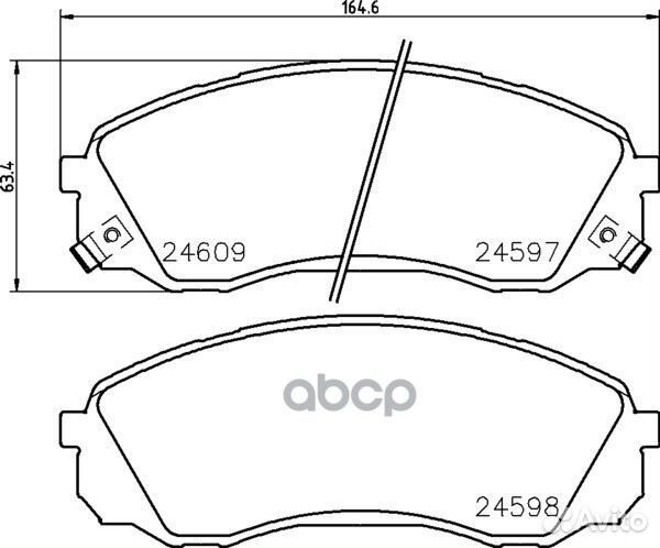 Колодки тормозные дисковые перед NP6005 NIS