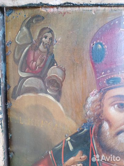 Икона Николай чудотворец 19 век