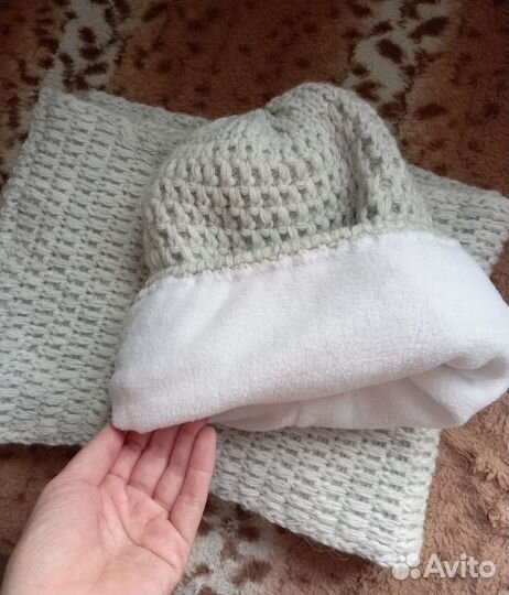 Зимний комплект (шапка и снуд) для девушки/женщины