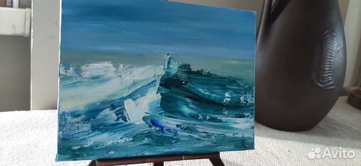 Картина маслом на холсте Волна