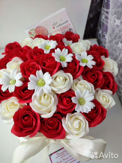 Букет из мыльных роз