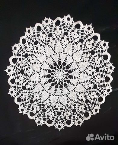 Салфетки ручной работы, ажурные, вязаные крючком