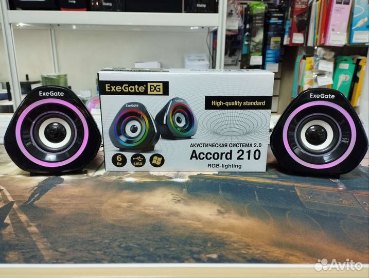 Колонки 2.0 для компьютера/ноутбука/смартфона