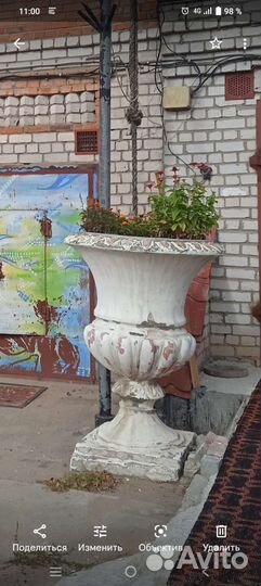 Ваза большая напольная уличная