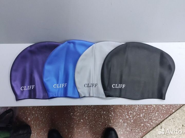 Шапочка для плавания cliff для длинных волос