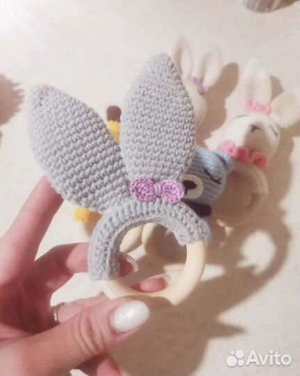 Деревянные грызунки, погремушки