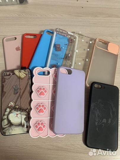 Чехлы(10шт) на iPhone 8 Plus