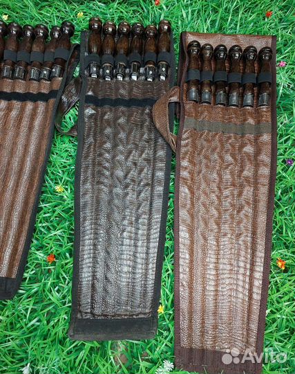 Шампура в кожаном чехле