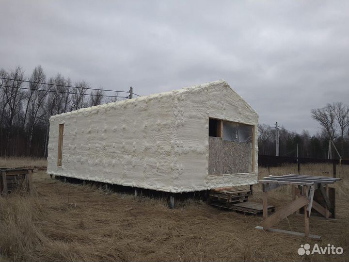 Утепление пенополиуретаном, ППУ, фасад, крыша