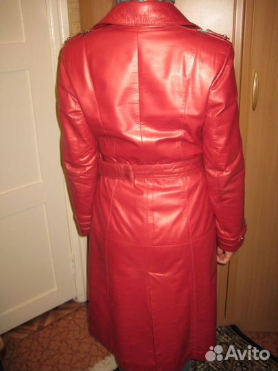 Плащ кожаный