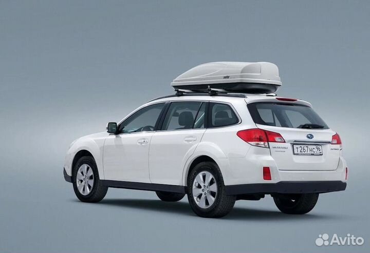 Автобокс 430л. Коффер серый мат. (178х82х45см.)