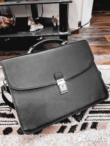 Мужской кожаный деловой портфель Giorgio Ferretti