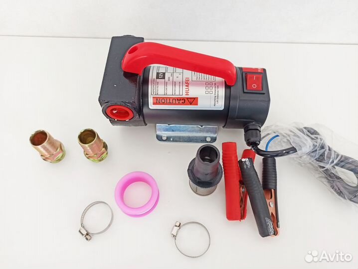 Насос для перекачки топлива 12V-24V 220Вт, 50 л/ми