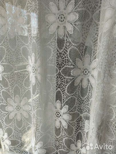 Шторы тюль с люрексом 370*235 и белая 380*165