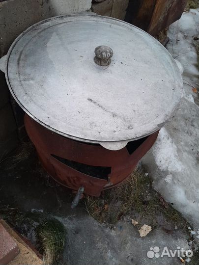 Казан с печкой 120л СССР