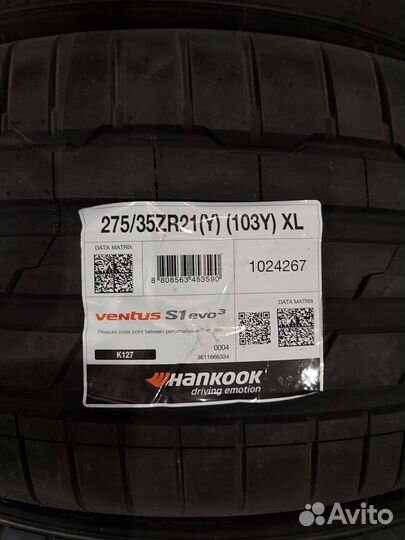 Hankook Ventus S1 Evo 3 K127 275/35 R21 и 315/30 R21