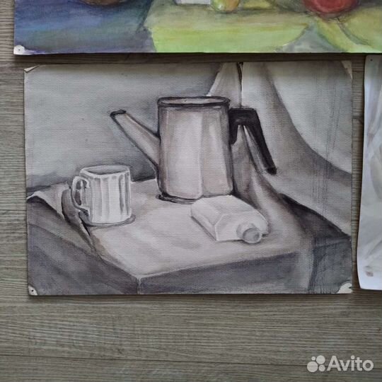 Живопись, рисунок. Учебные работы акварель, гуашь