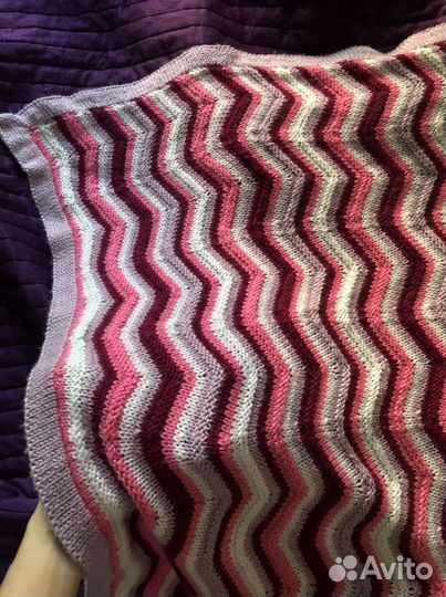 Плед детский вязаный шерстяной