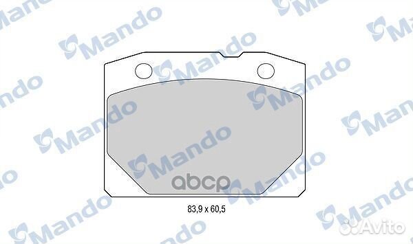 Колодки тормозные дисковые перед MBF015055 Mando