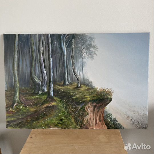 Картина маслом на холсте туманный пейзаж