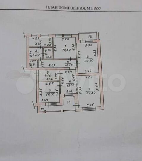 3-к. квартира, 142,8 м², 1/5 эт.