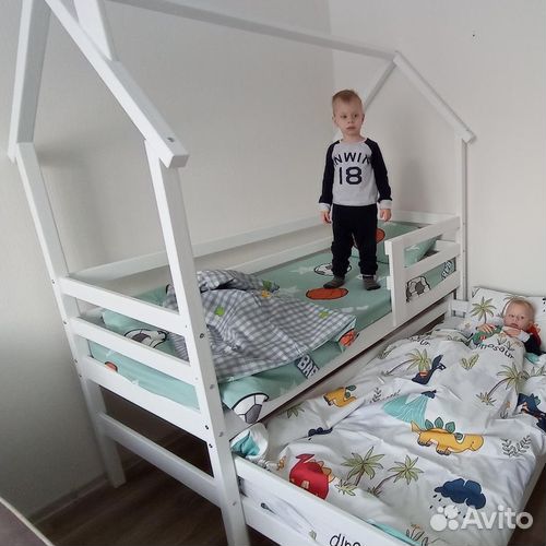 Детская кровать из массива березы для 2-х детей