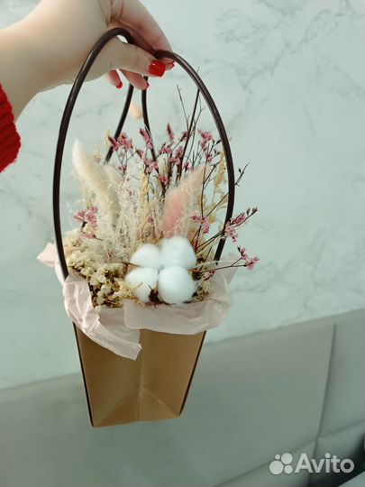 Букет из сухоцветов подарок на день учителя