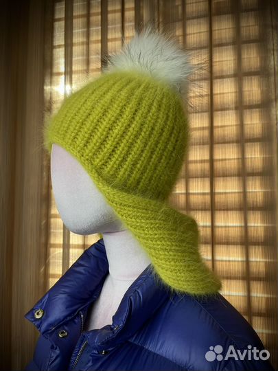 Шапка ушанка из ангоры