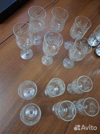 Хрустальные рюмки СССР 30 шт