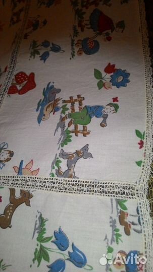 Скатерть детская, старинная, гдр