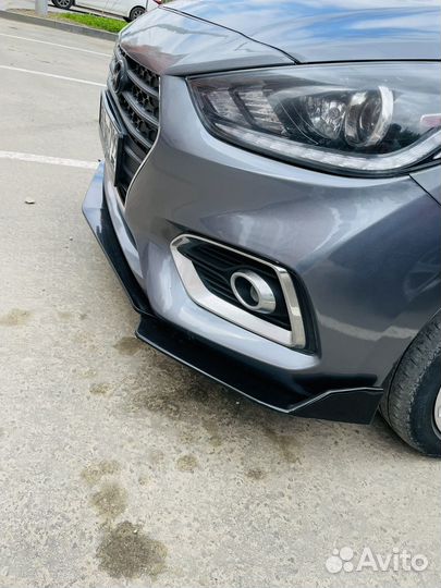 Сплиттер губа универсальный на передний бампер