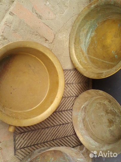 Таз латунный антикварный