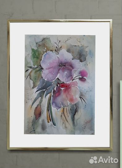Картины акварелью А4, авторские работы