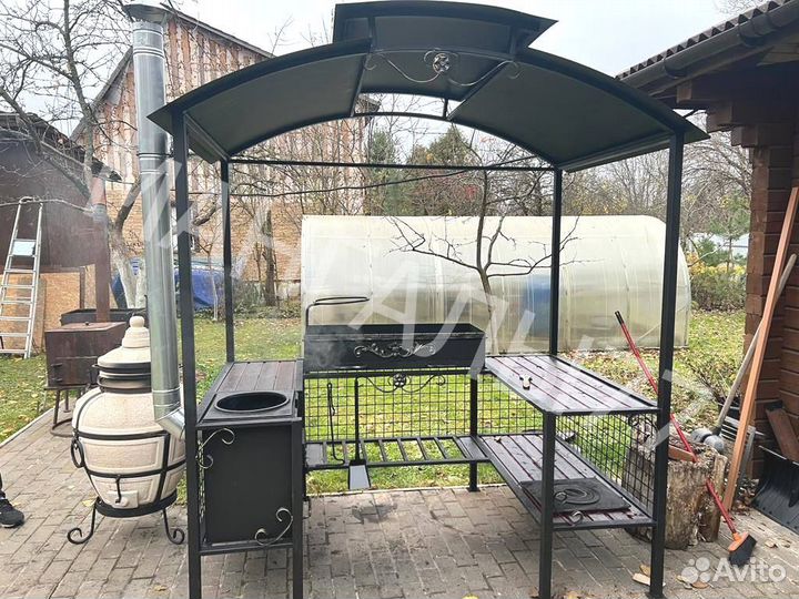 Кованные мангалы с крышей