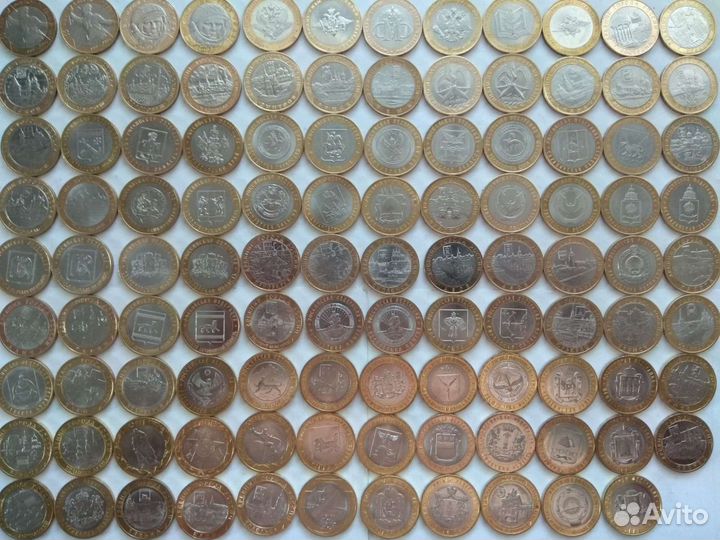 10 рублевые биметаллические монеты