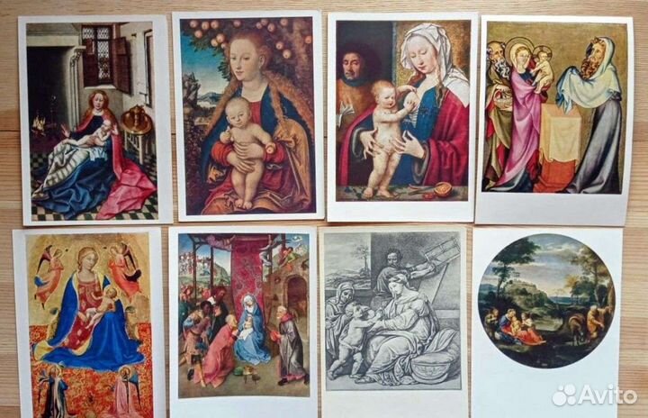 Мадонна с младенцем, 36 открыток, 50-70е годы