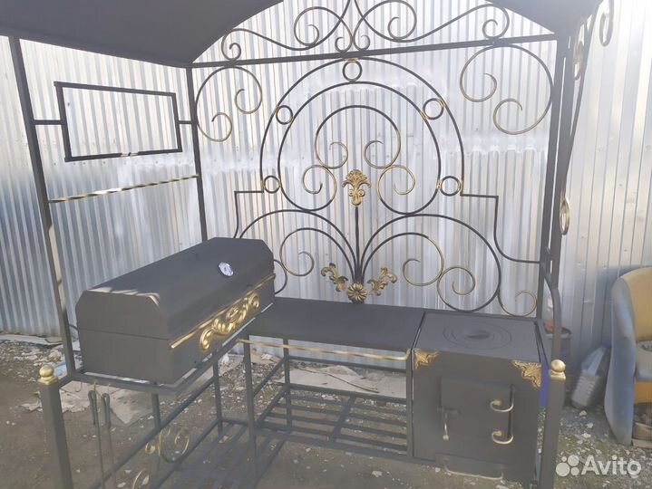 Мангал с печью