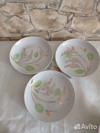 Чайные пары Дулево фарфор ссср. Золотая ветка