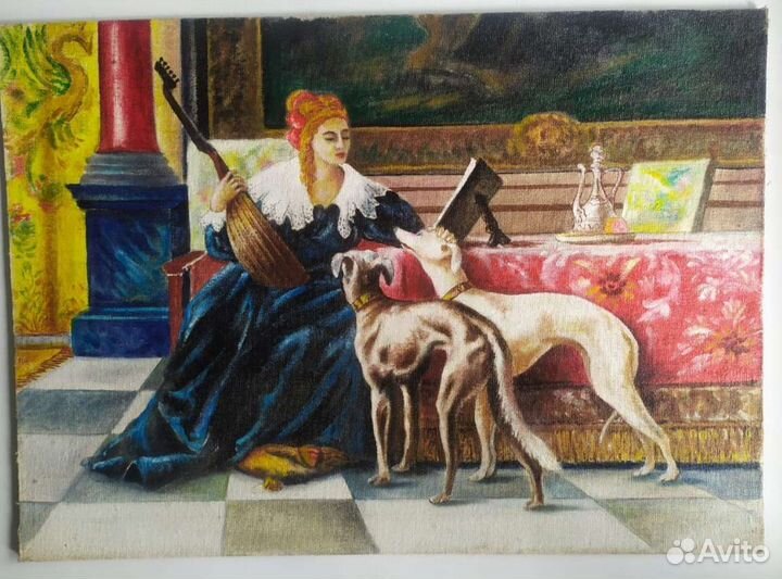 Картина маслом Занятия музыкой и другие